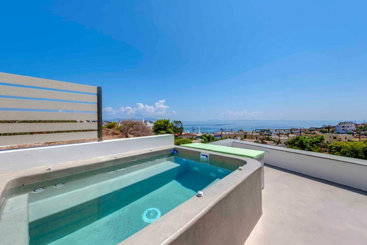 Villa Alba In Syros With Private Jacuzzi อาโซลิมโนส ภายนอก รูปภาพ