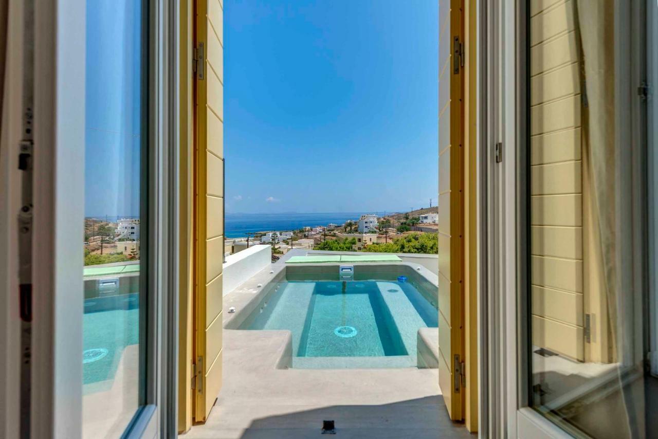 Villa Alba In Syros With Private Jacuzzi อาโซลิมโนส ภายนอก รูปภาพ