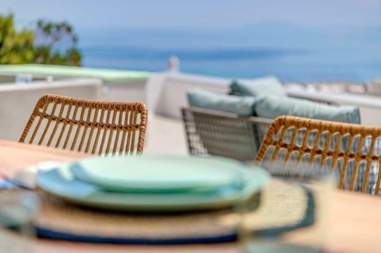 Villa Alba In Syros With Private Jacuzzi อาโซลิมโนส ภายนอก รูปภาพ