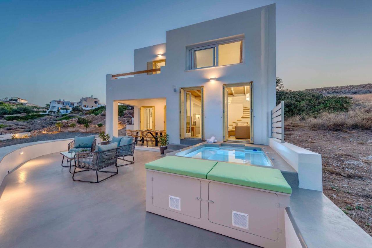 Villa Alba In Syros With Private Jacuzzi อาโซลิมโนส ภายนอก รูปภาพ